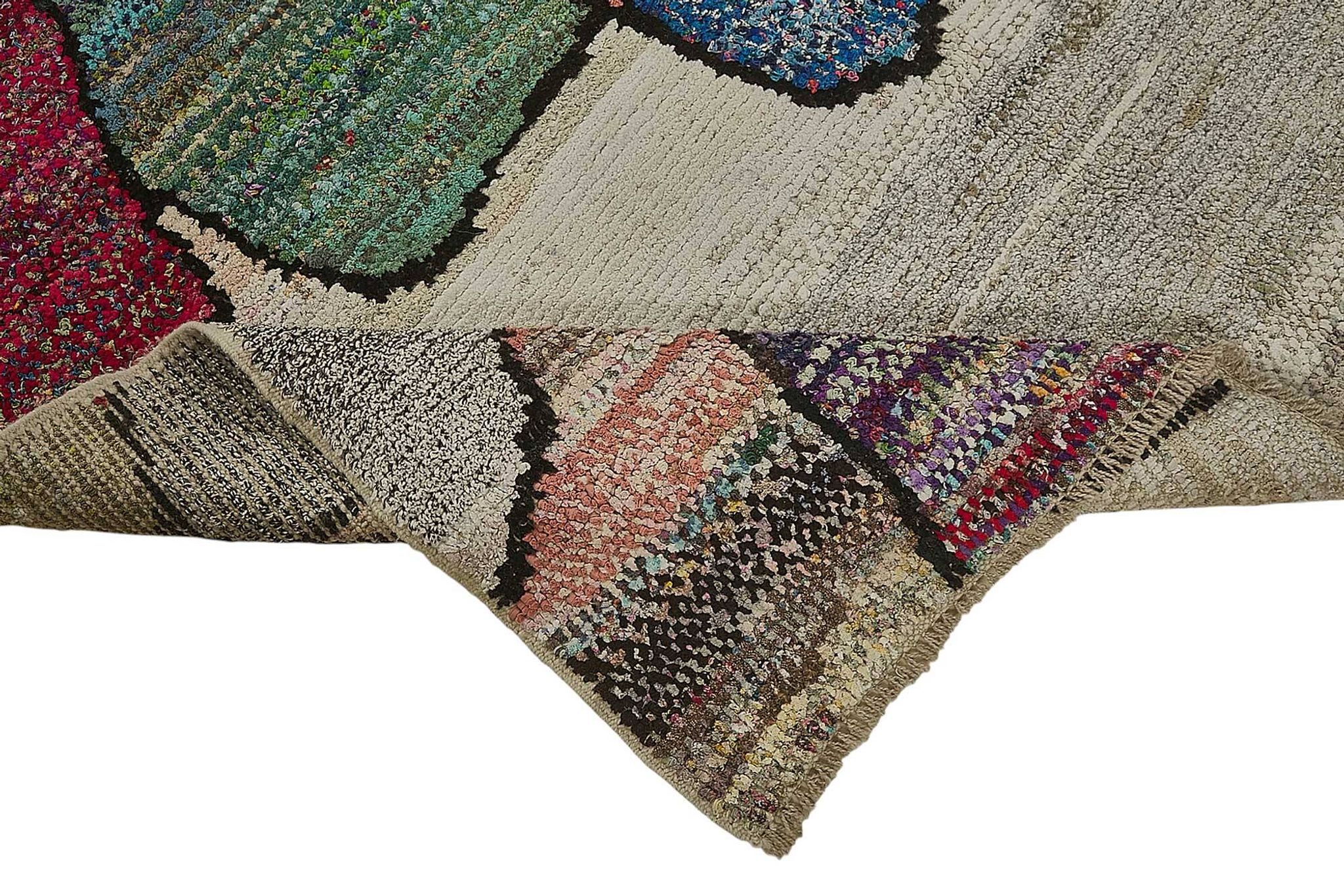 Tapis boho recyclé turc fait main 165 cm x 255 cm