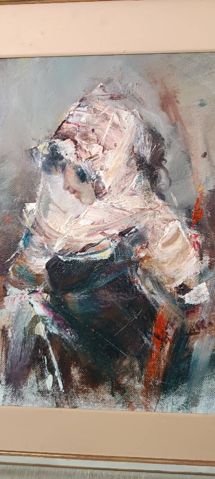 Large oil painting on canvas - Alberto Alberti (1894-1974) 1959 - female figure