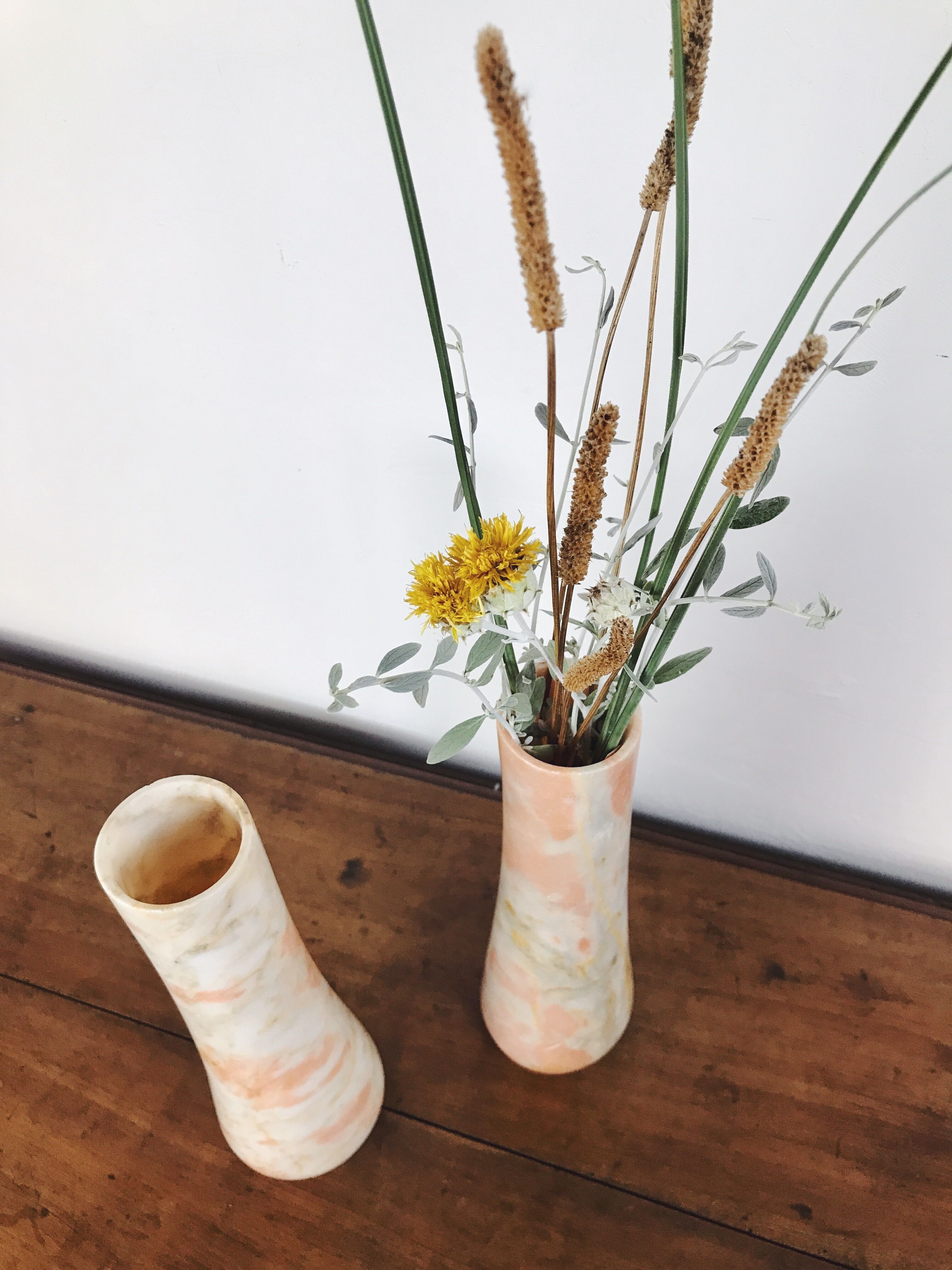 Pair of marble vases