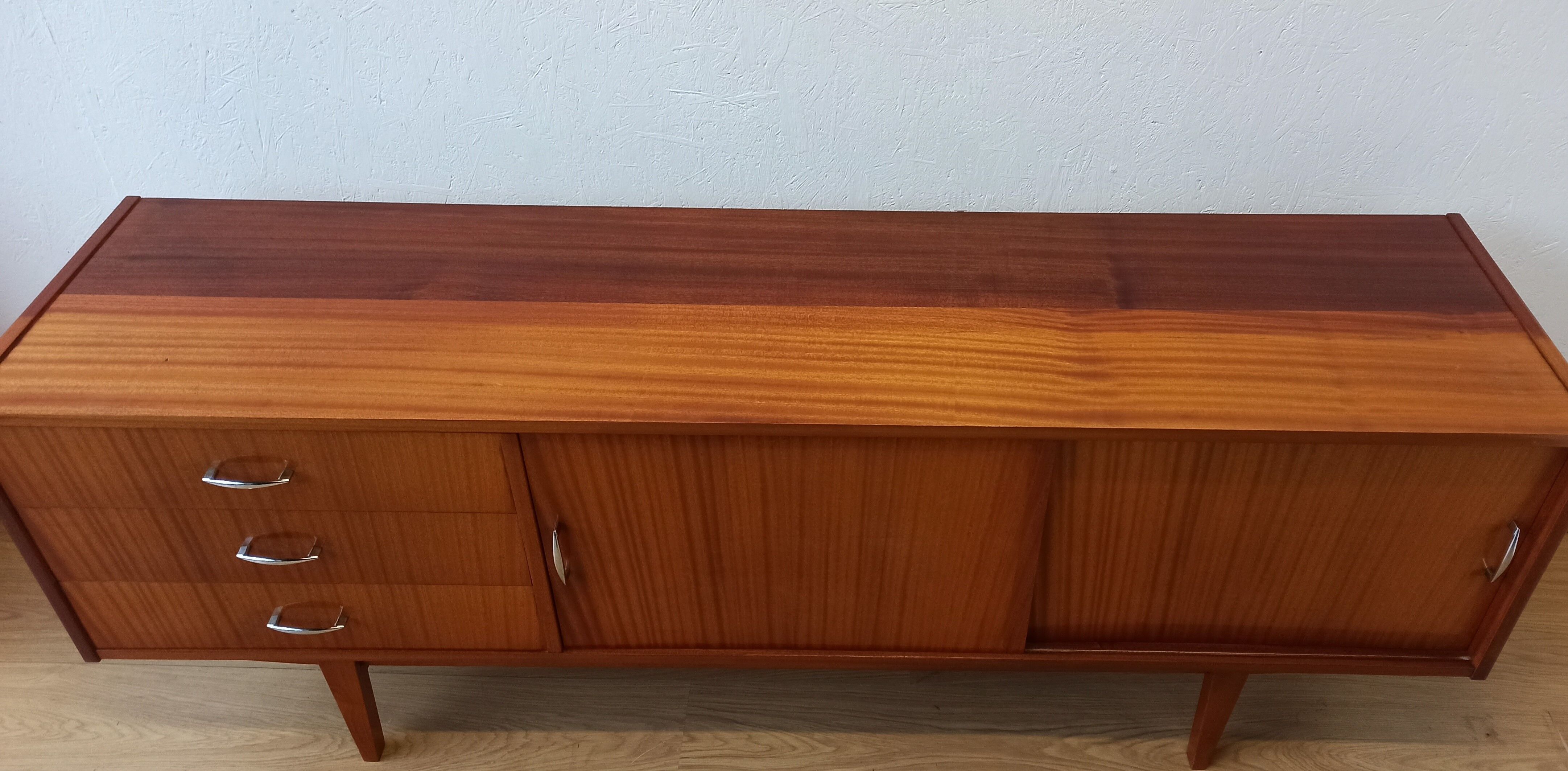 Modernist long sideboard of the 1970s
