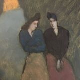 Painting The Confidence, the Two Friends, 20th Century