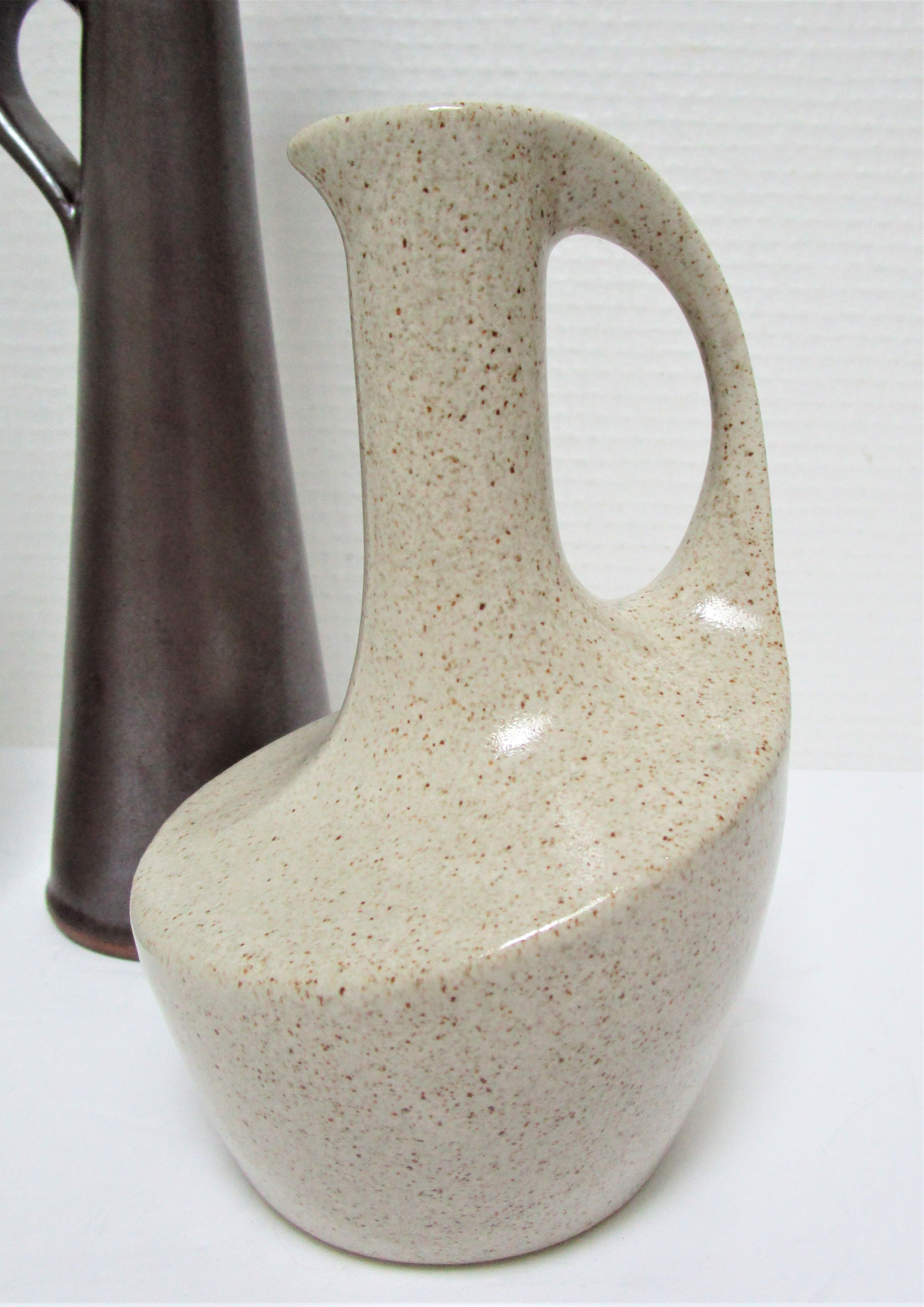 Trois vases céramique grès porcelaine vintage