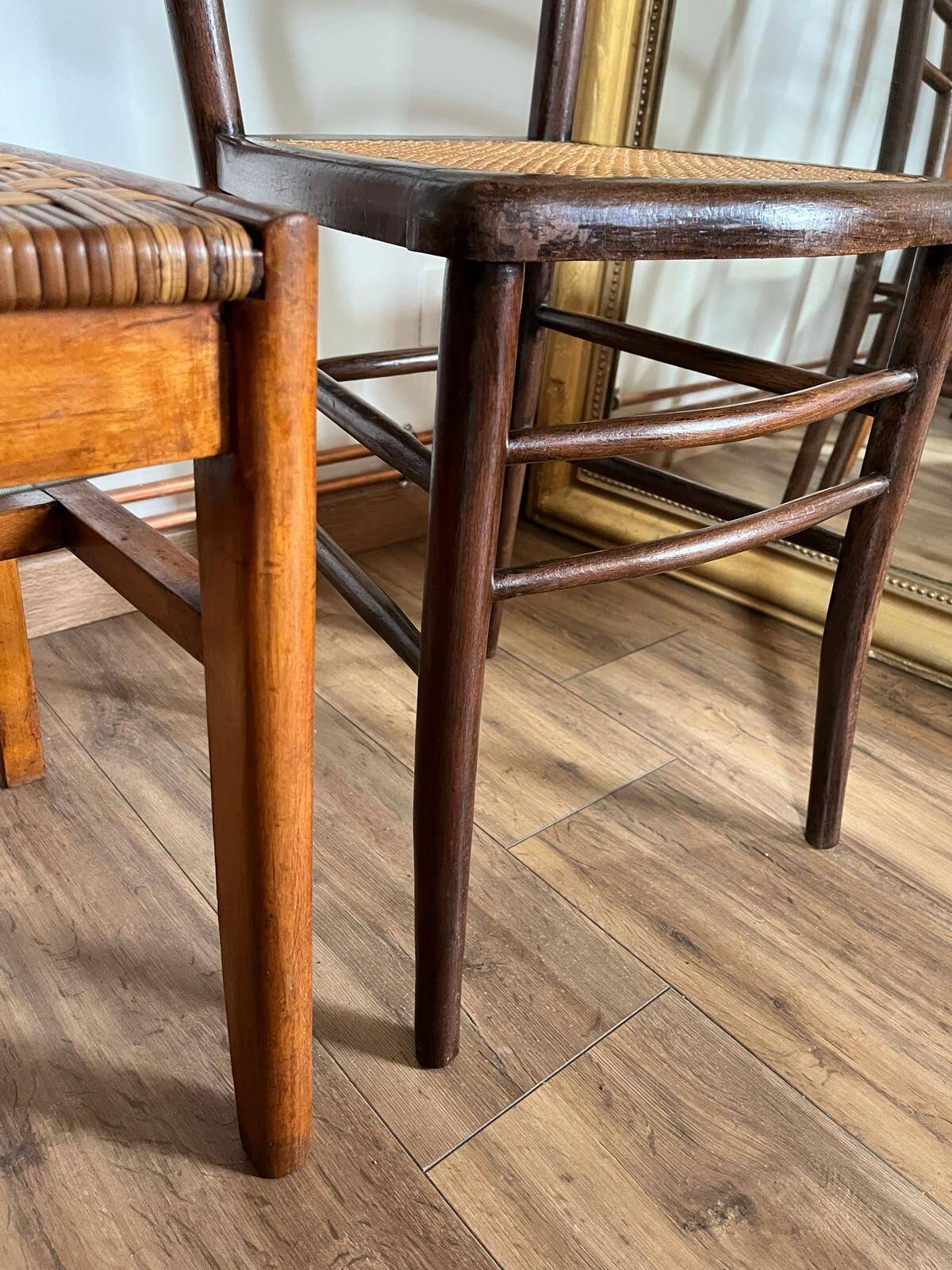 Set of 4 mismatched chairs