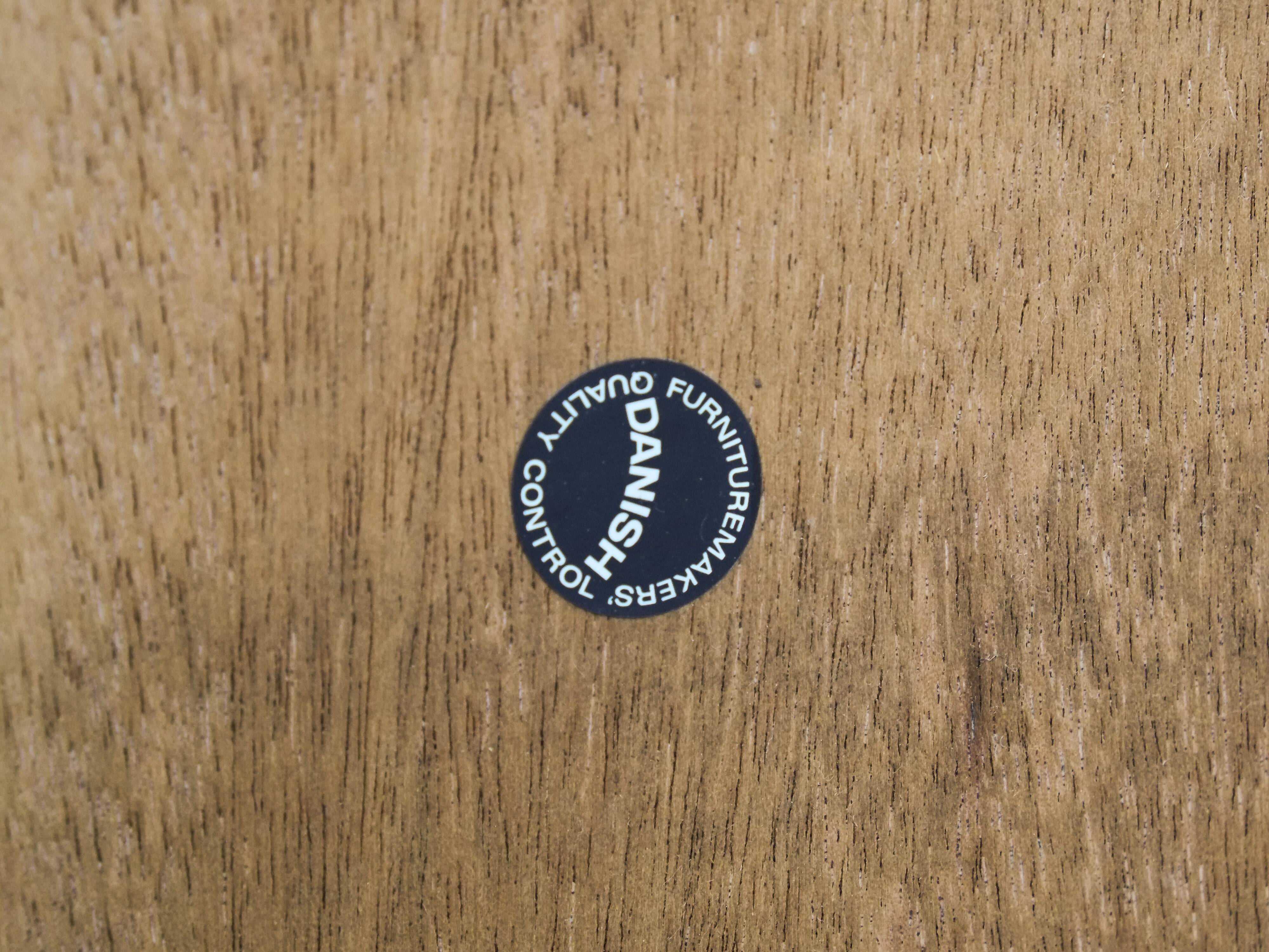 Danish round dining table in teak 1960s