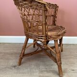 Small wicker armchair for children