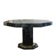Dining room table in black lacquered hexagonal shape