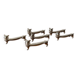 Set of 6 silver-plated cat knife rests