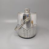 Seau à glace thermique des années 1950 en argent plaqué par Aldo Tura pour Macabo, Fabriqué en Italie