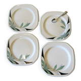 4 dessert plates from Pontesa Spain "Art Nouveau type" in very good condition