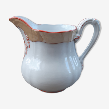 Sarreguemines earthenware jug, early twentieth century