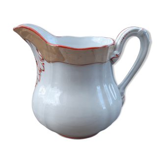 Sarreguemines earthenware jug, early twentieth century