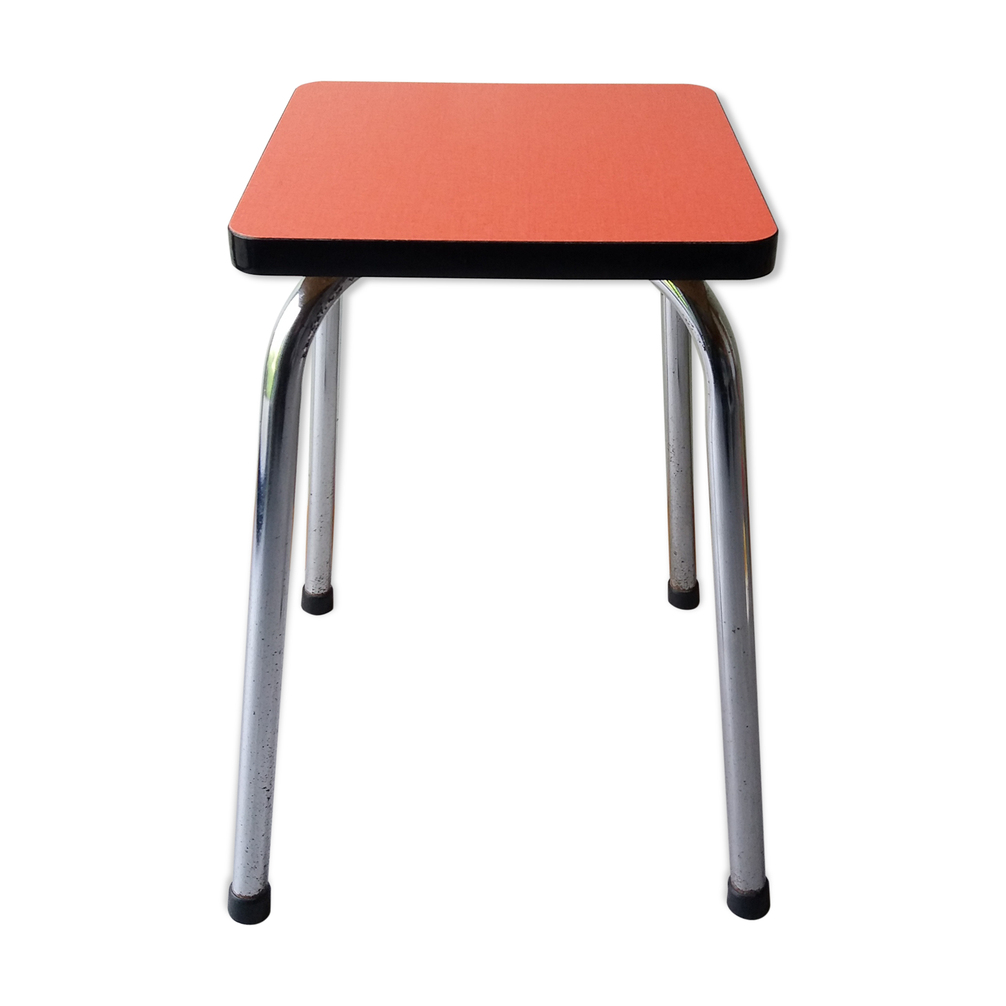 Red formica stool