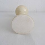 Vintage alabaster-style resin candlestick holder