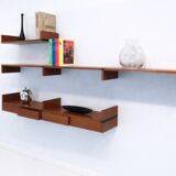 Immense teak library wall