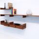 Immense teak library wall