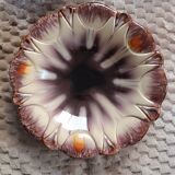 Vintage glazed compote dish. Flower. East Germany.