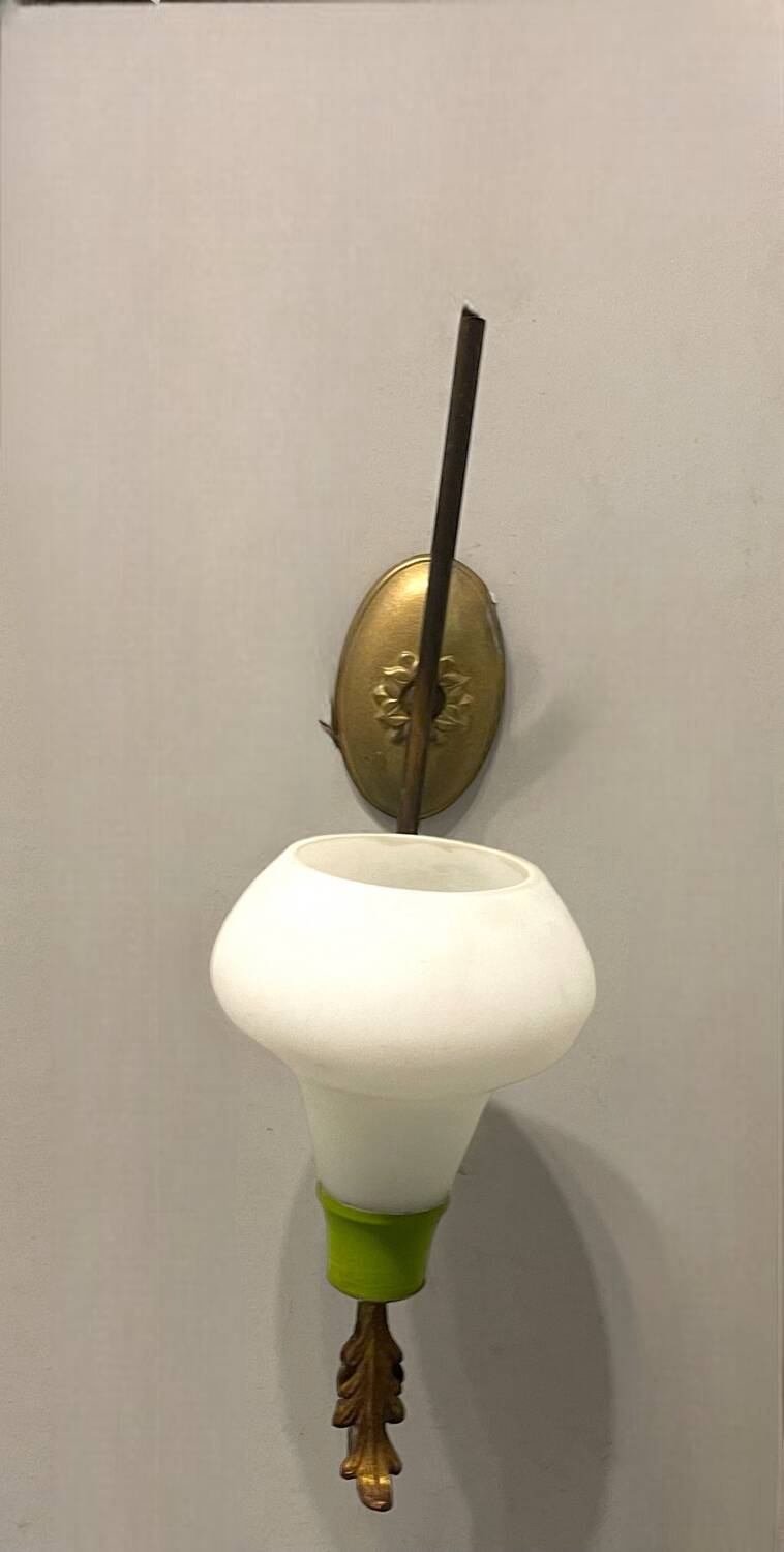 Vintage Italian Opaline Sconces Set of 2