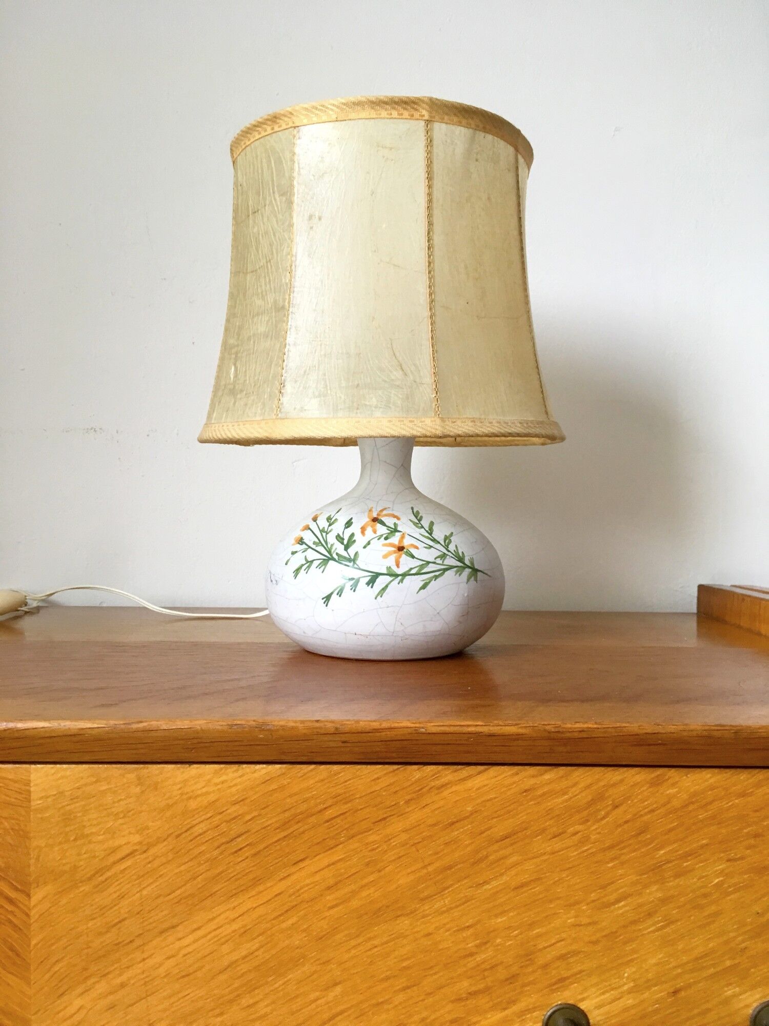 1960s vintage Vallauris ceramic lamp