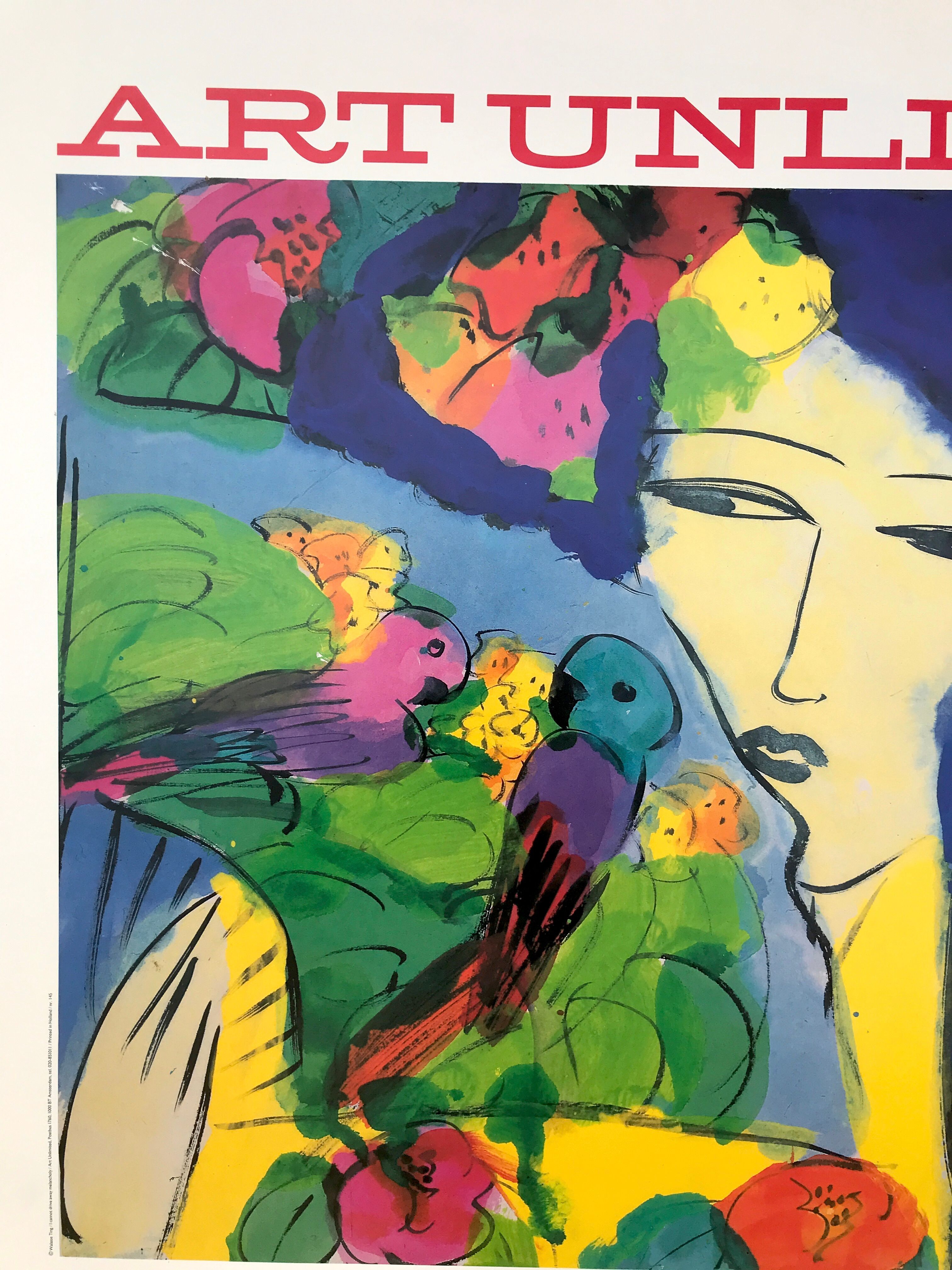 Poster d'art d'après Walasse Ting I cannot drive away melancholy, 1989