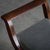 Empire-style Danish piano chair/stool with velvet seat, early 1900s.