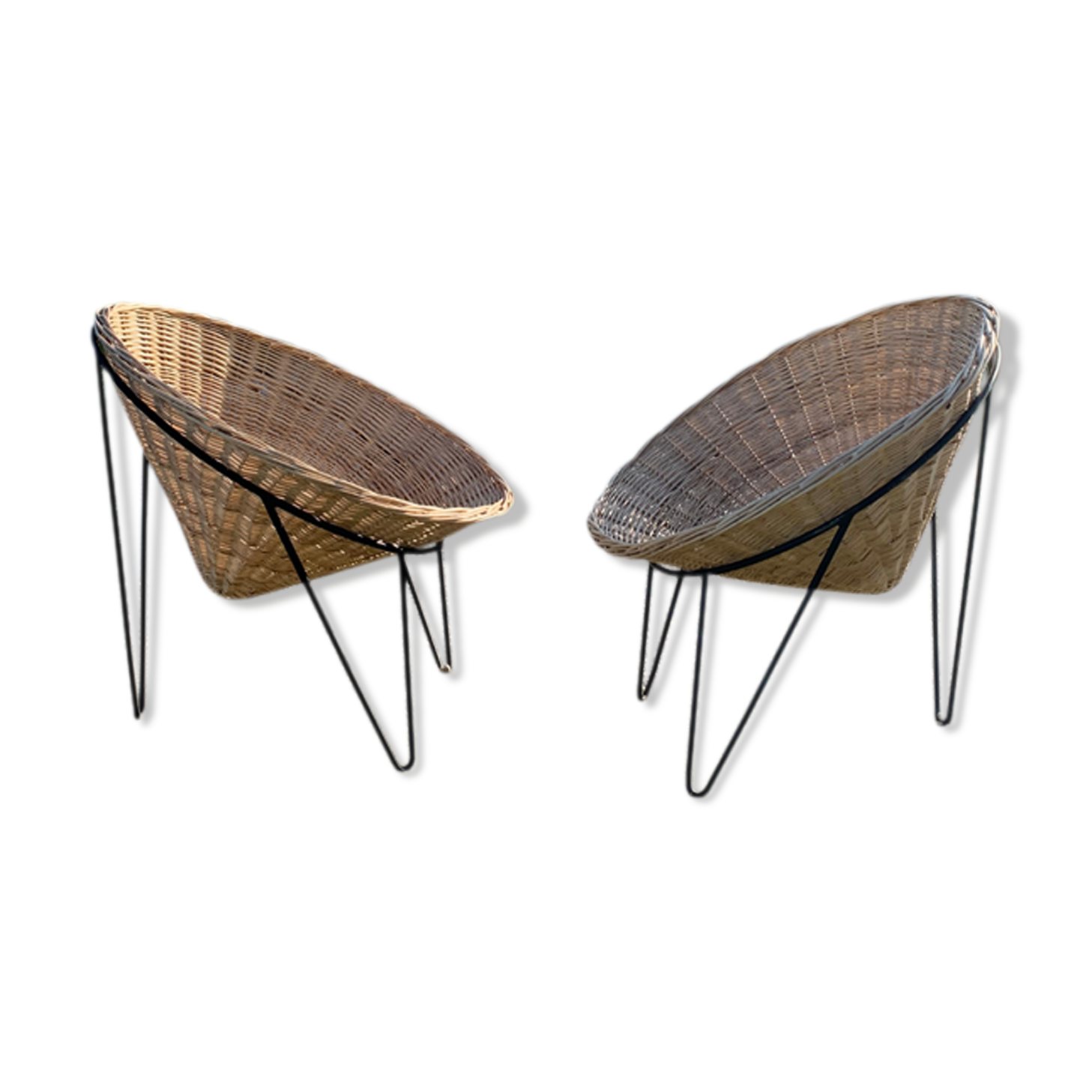 Pair of basket chairs