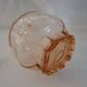 Service vintage en verre rose saumon – Carafe, 8 verres, et plateau Art Dec