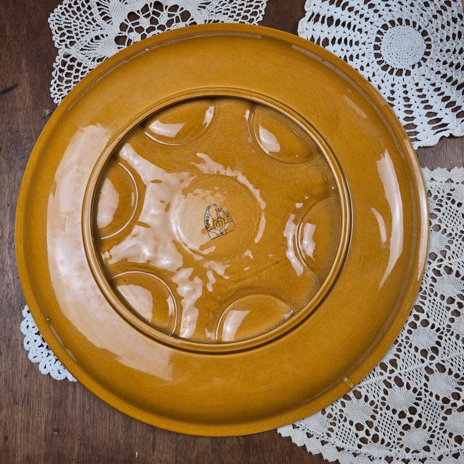 Artichoke service Salins France – 8 plates and serving dish barboti