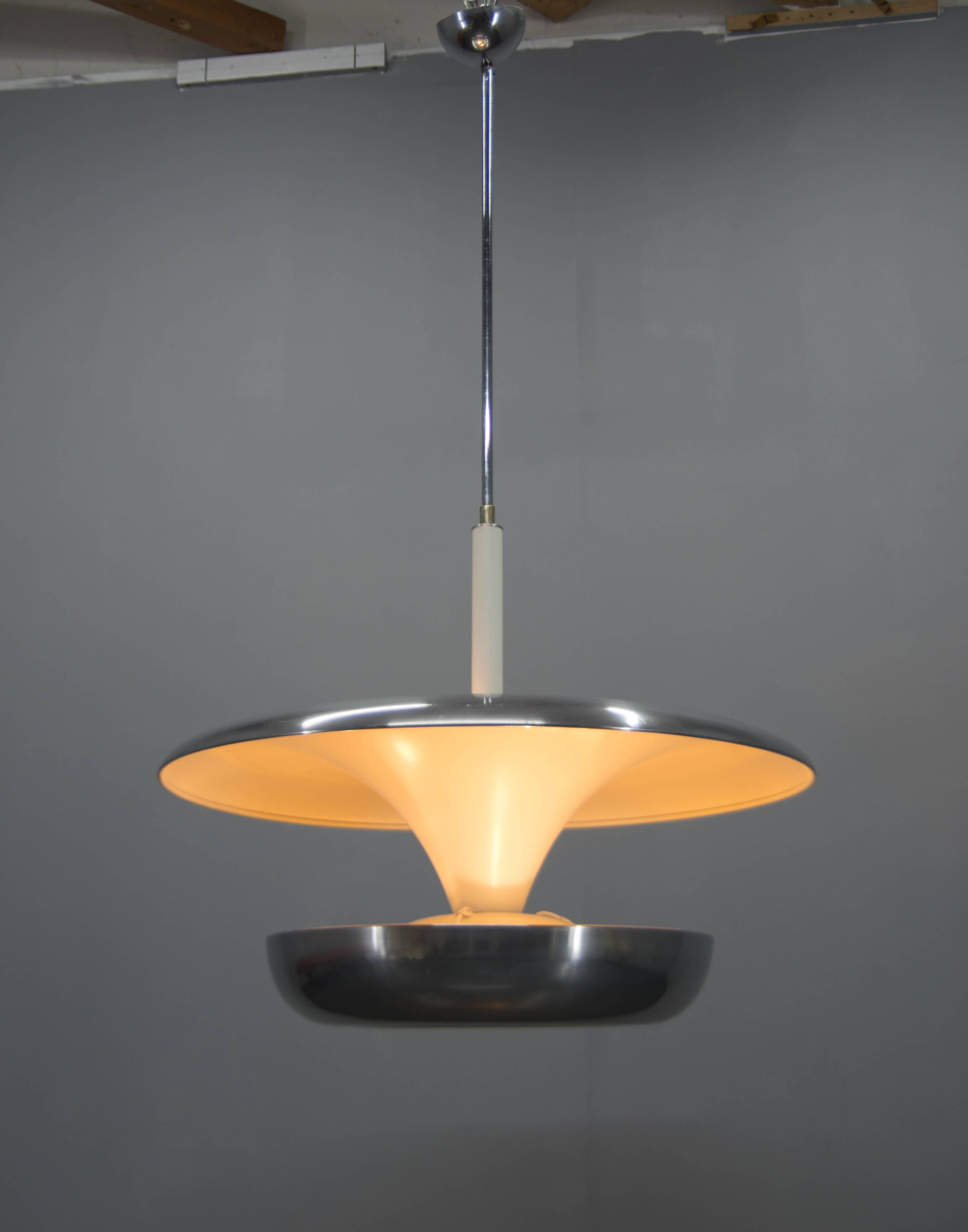 Large Bauhaus Chandelier by IAS, 1920s, Restored