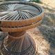Vintage antique rattan wicker chair armchair
