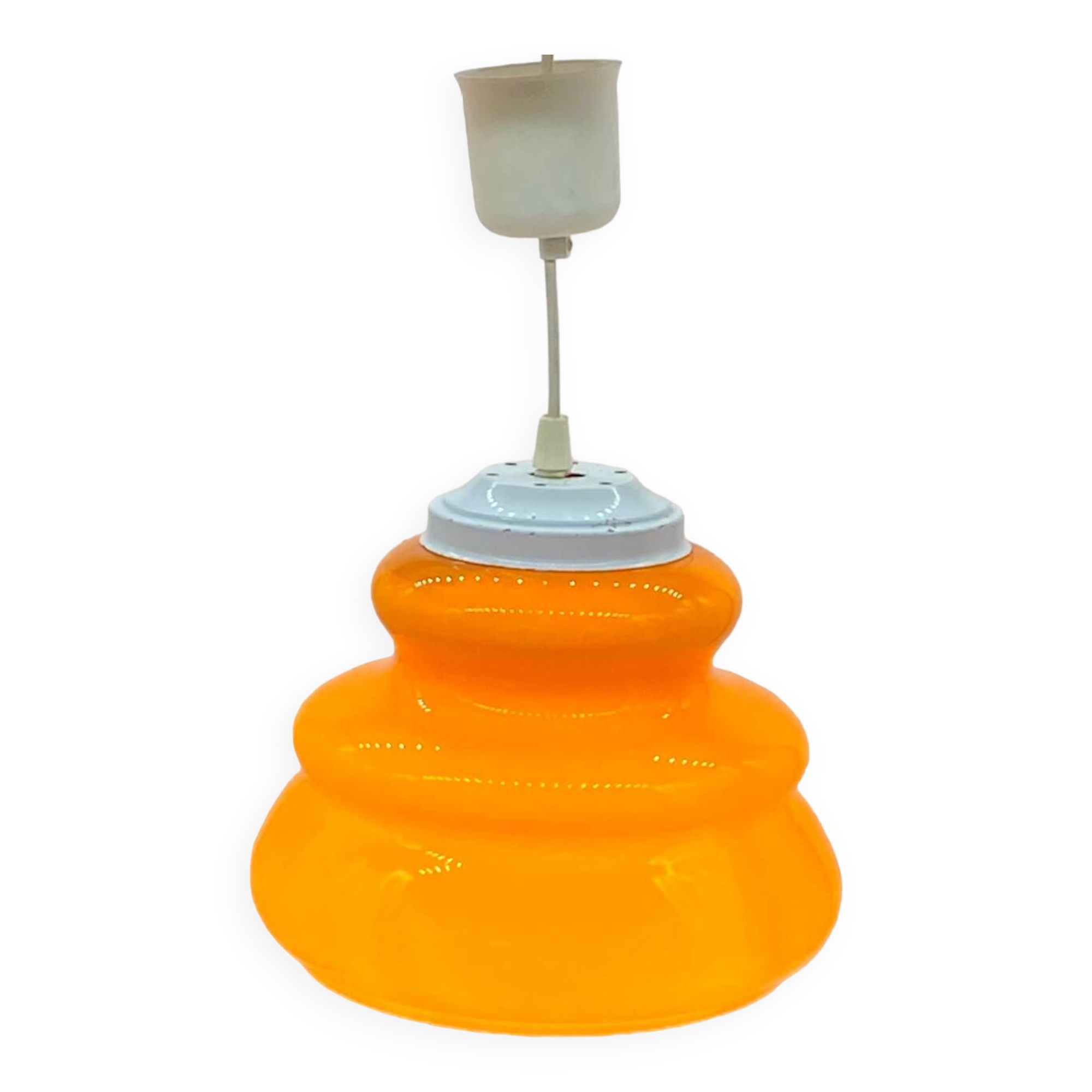 Vintage orange opal / opaline lamp / pendant 🧡🧡