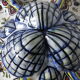 Hand painted ceramic serving display stand with 6 compartments