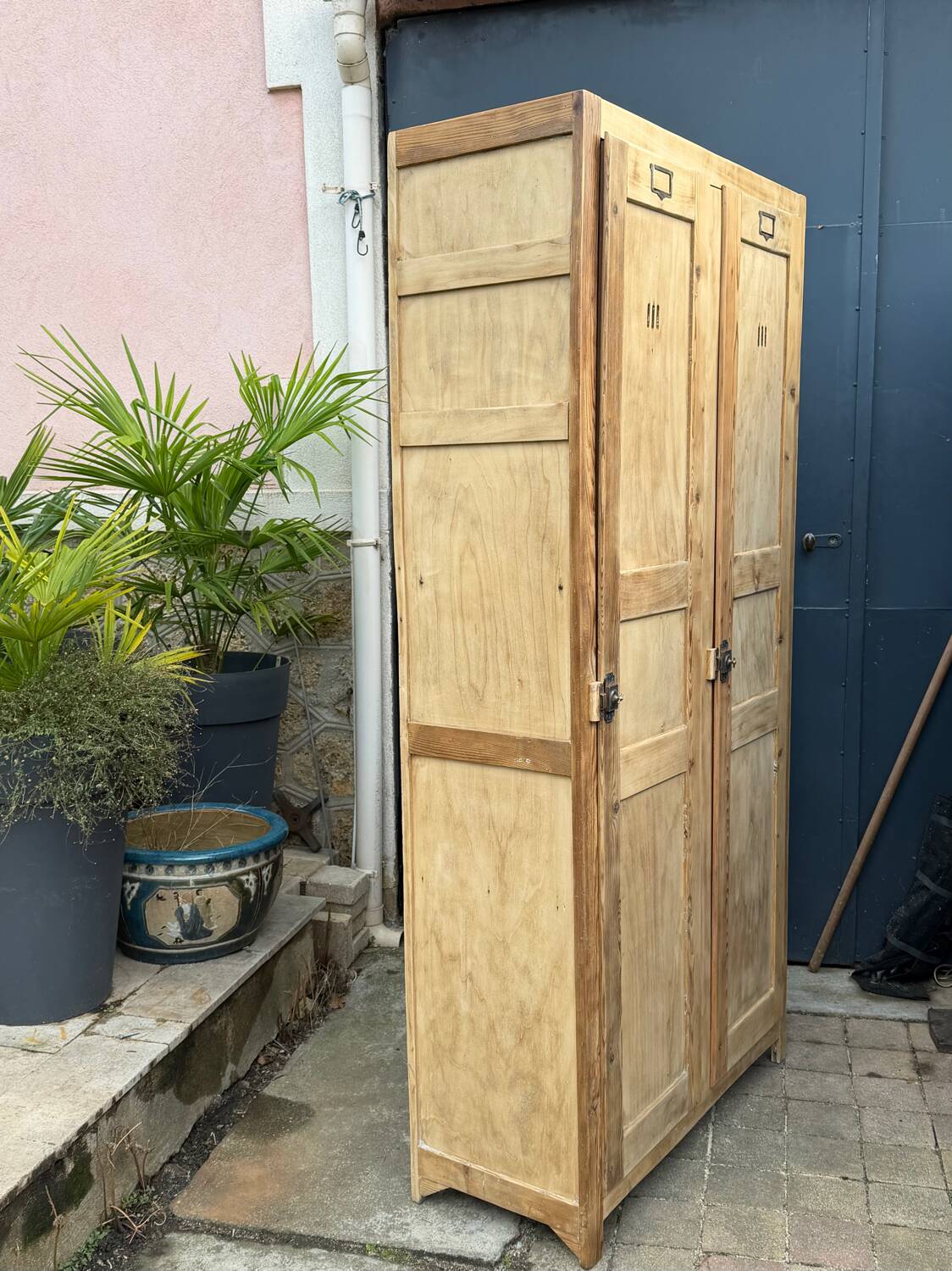 Vintage wooden wardrobe from 1940.