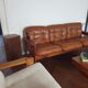 Vintage Danish Scandinavian sofa 3 seater camel leather