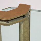 Peter Ghyczy T24 coffee table double glass 70s design 60x60