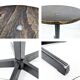 Tabouret industriel en métal, piètement étoile