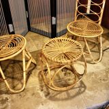 VINTAGE BAMBOO LIVING ROOM SET  1960s