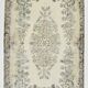 6x9 Light Green & Beige Turkish Vintage Rug, 173x267Cm