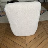 Fauteuil doudou imitation fourrure écru Eve