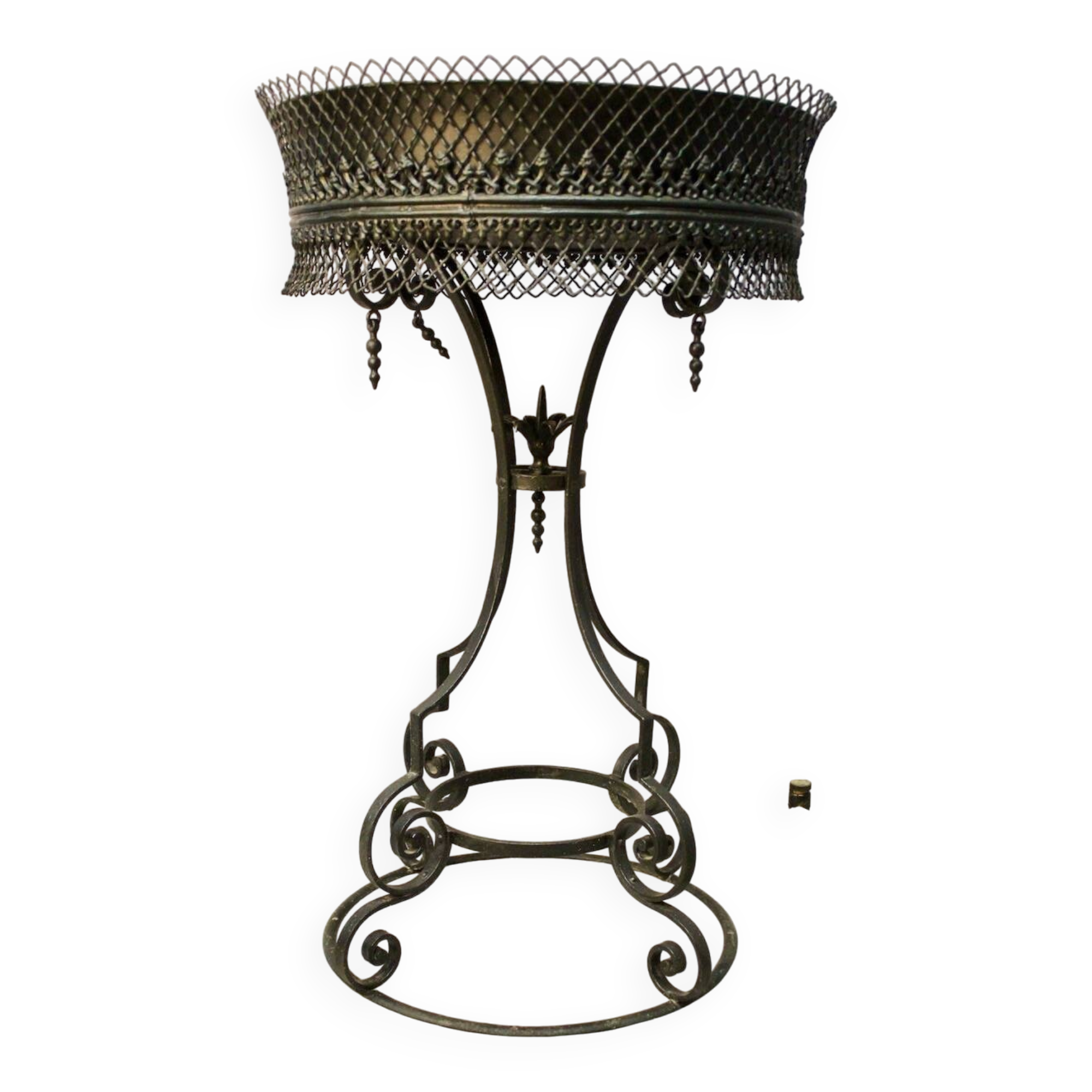 Large wrought iron planter