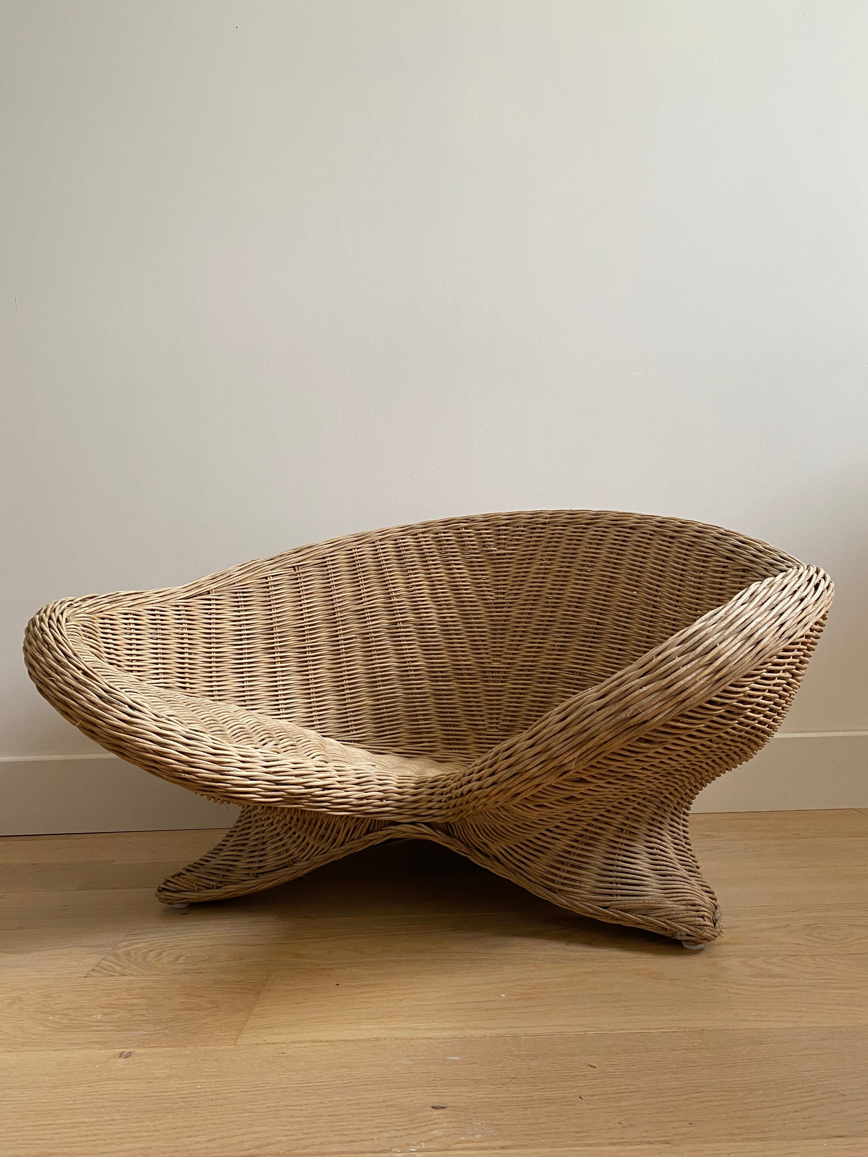 Rattan armchair