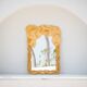 Natural rattan mirror
