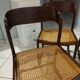 Suite of 4 chairs Baumann model sleigh vintage canning 1970