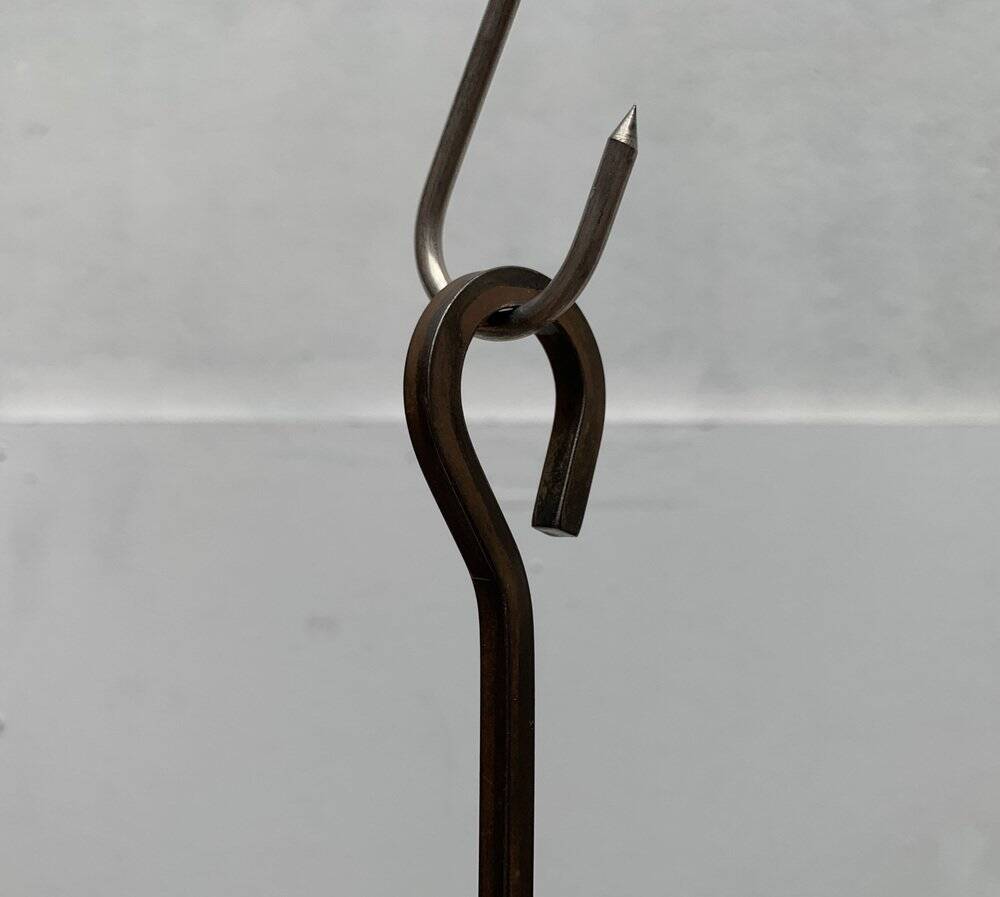 Bougeoir danois en métal et verre du milieu du siècle, années 1960