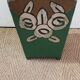 Corbeille à papiers art deco en bois
