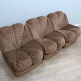 Canapé modulaire italien vintage inspiré des fleurs, années 1970