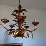 Golden floral chandelier