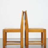 Set of 4 oak Haagse School design dining chairs from the early 1900s