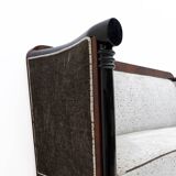 19th Century Biedermeier Mahogany Feather Two Armchairs and Sofa, Vienna