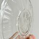Set of 6 dessert plates, transparent glass with engraved flower pattern.