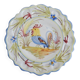 Old Small Hand-Painted Plate: Rooster